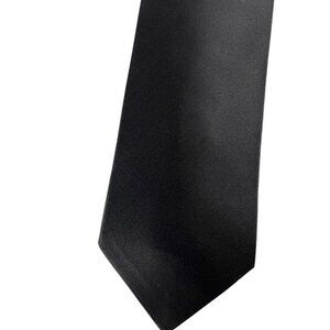 Bruno Rossi Mens Tie Classic Black Formal Necktie Silk Made In Korea